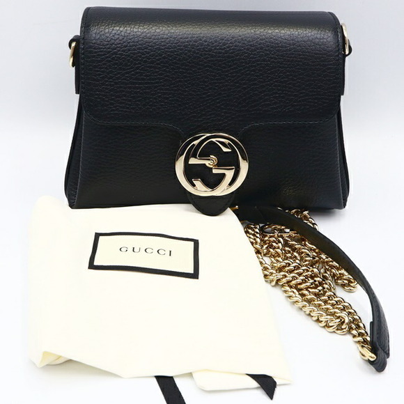 Gucci Interlocking G Chain Shoulder Bag Black - Picture 12 of 12